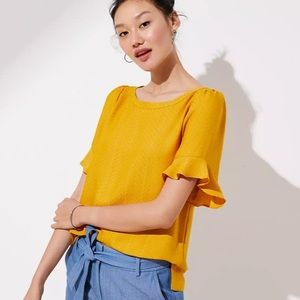 Loft Flutter Blouse Merigold Sz XSmall